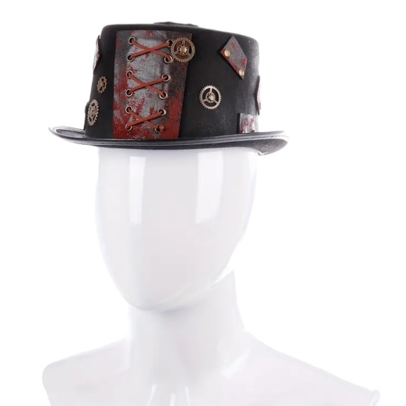 🆕 Gothic Steampunk “Time Traveler” Top Hat Unisex Festive-wear 🎩 - Picture 2 of 10